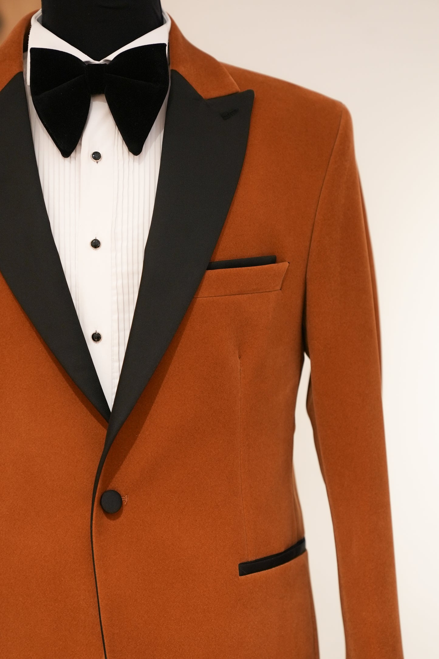 VELVET ORANGE TUXEDO SUIT