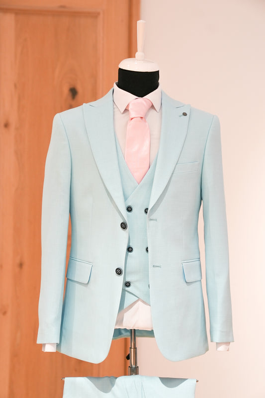 LIGHT BLUE SLIM SUIT