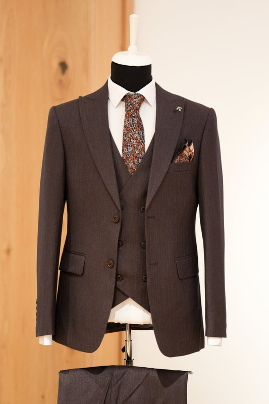 DARK MAROON SLIM SUIT