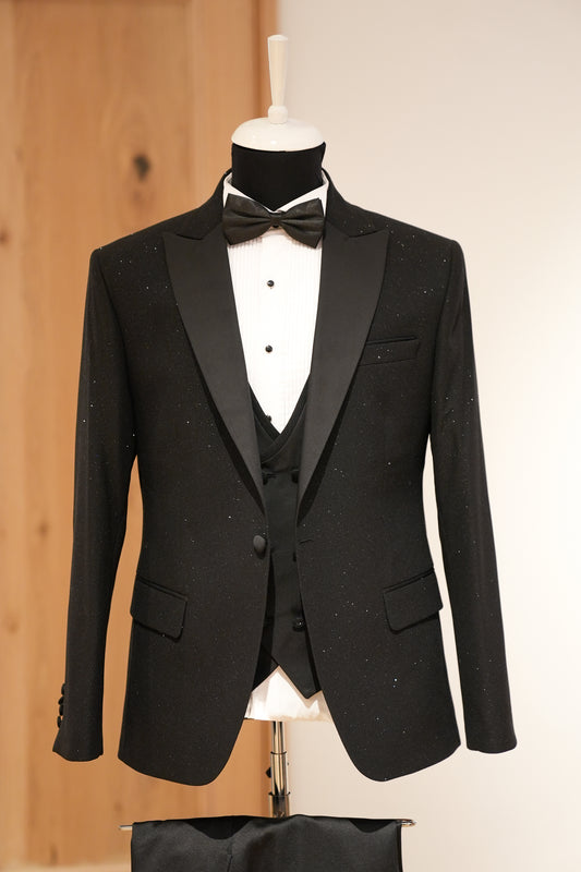 SPARKLE BLACK TUXEDO SUIT