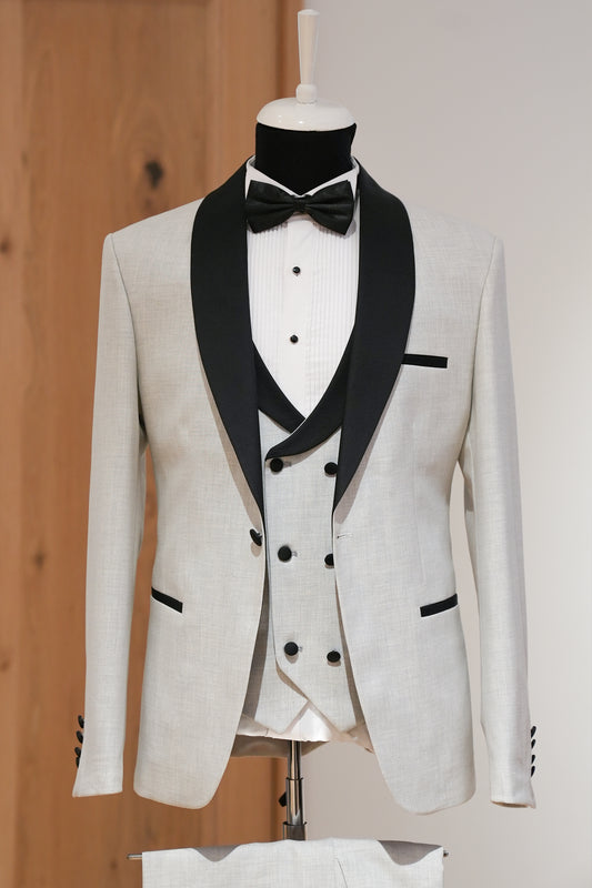 BASIC SLIM GRAY TUXEDO SUITS